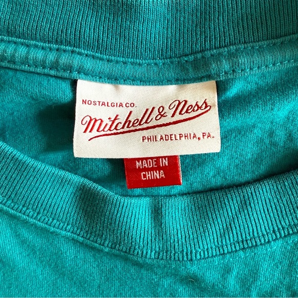 Mitchell & Ness Charlotte Teal T-Shirt - Size XL - Mens - Picture 3 of 12